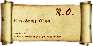 Munkácsy Olga névjegykártya
